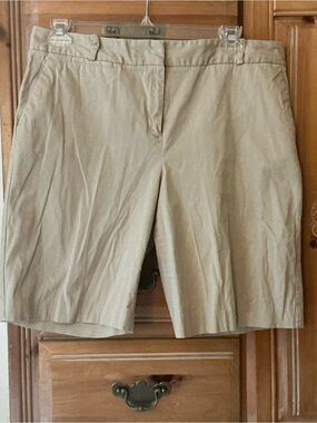 Talbots Khaki Tailored Bermuda Shorts